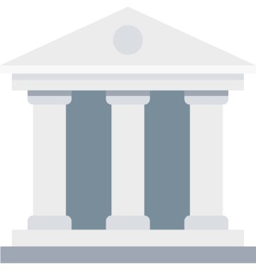 Okul binası izole vektör illüstrasyon simge düzenlenebilir