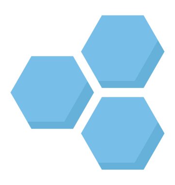 Moleküler izole vektör çizim simgesini düzenlenebilir