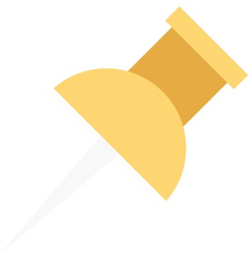 PIN izole vektör çizim simgesini düzenlenebilir itmek