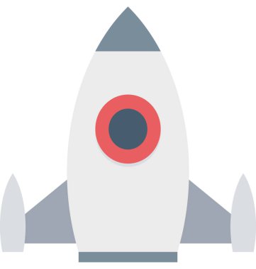 Roket izole vektör çizim simgesini düzenlenebilir