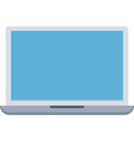 Laptop Isolierter Vektor Illustration Icon Editierbar — Stockvektor