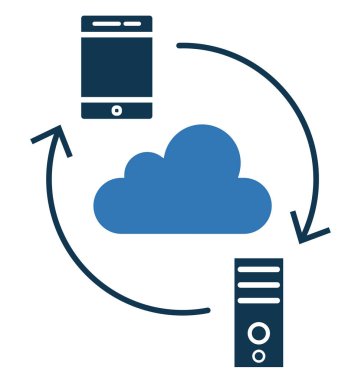Cloud Computing izole vektör simge düzenlenebilir