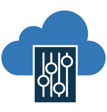 Bulut ayarı izole vektör simge düzenlenebilir