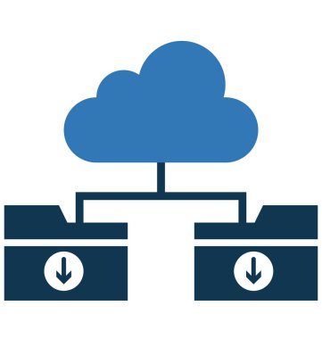 Bulut klasör izole vektör simgesi düzenlenebilir