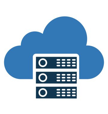 Veri bulut izole vektör simgesi düzenlenebilir