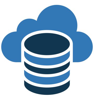 Veri bulut izole vektör simgesi düzenlenebilir