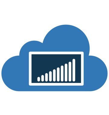 Bulut Infographic izole vektör simge düzenlenebilir