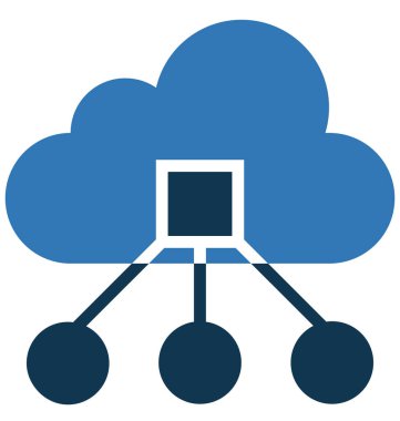 Bulut ağ izole vektör simge düzenlenebilir