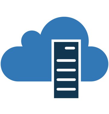 Bulut sunucu izole vektör simgesi düzenlenebilir