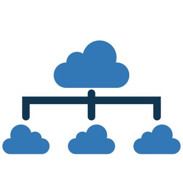 İzole vektör simge düzenlenebilir paylaşımı bulut