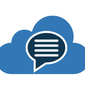 Bulut bildirim izole vektör simgesi düzenlenebilir