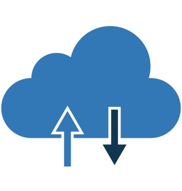 Cloud Computing izole vektör simge düzenlenebilir
