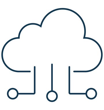 İzole vektör simge düzenlenebilir paylaşımı bulut