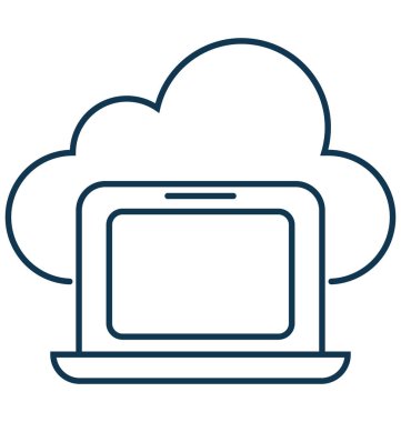 Bulut bağlantısı izole vektör simge düzenlenebilir