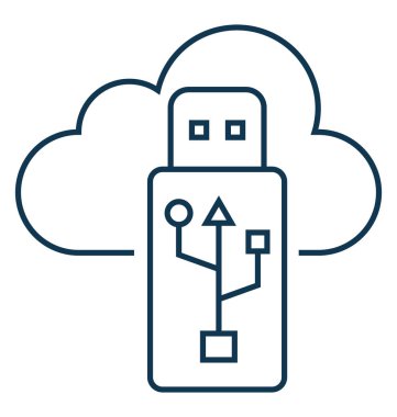 Bulut depolama düzenlenebilir vektör