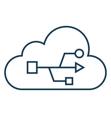 Bulut depolama izole vektör simge düzenlenebilir