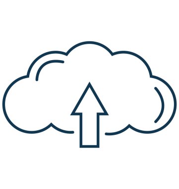 Veri bulut izole vektör simgesi düzenlenebilir