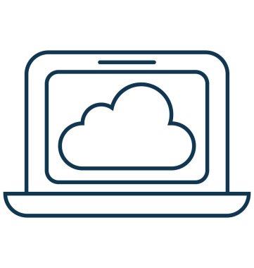 Bulut bağlantısı izole vektör simge düzenlenebilir