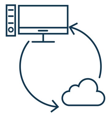 Veri değişimi izole vektör simgesi düzenlenebilir