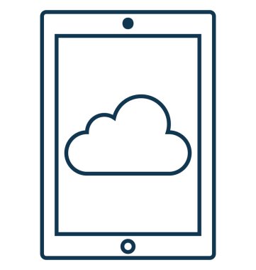 Mobil bulut izole vektör simge düzenlenebilir