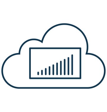 Bulut Infographic izole vektör simge düzenlenebilir