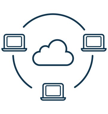 PC paylaşım izole düzenlenebilir vektör simge