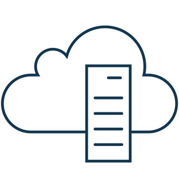 Bulut sunucu izole vektör simgesi düzenlenebilir