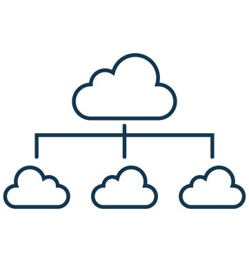 İzole vektör simge düzenlenebilir paylaşımı bulut
