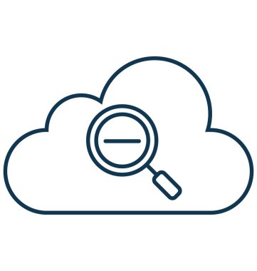 Bulut Zoom izole vektör simge düzenlenebilir