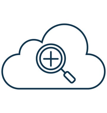 Bulut Zoom izole vektör simge düzenlenebilir