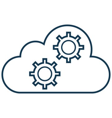 Bulut ayarları izole vektör simgesi düzenlenebilir