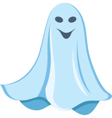 Hayalet renk izole illüstrasyon vektör simgesi