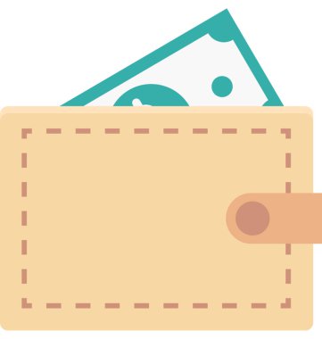 M-cüzdan Renk izole illüstrasyon vektör