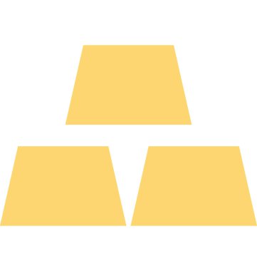 Altın külçe renk izole illüstrasyon vektör