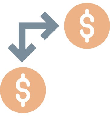 Para birimi renk izole illüstrasyon vektör