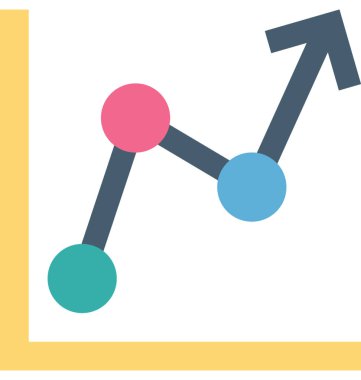 İş grafik renkli illüstrasyon vektör simgesi