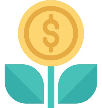 İş büyüme renkli illüstrasyon vektör simgesi