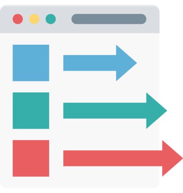 Analiz grafik renkli illüstrasyon vektör simgesi