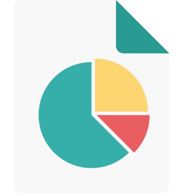 Pasta grafik renkli illüstrasyon vektör simgesi