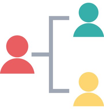 İllüstrasyon izole Şirket takım renk vektör