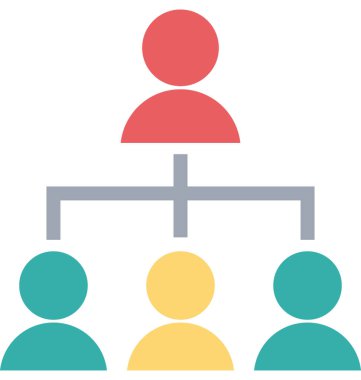 İllüstrasyon izole Şirket takım renk vektör