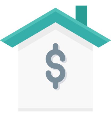 Banka renkli illüstrasyon vektör simgesi