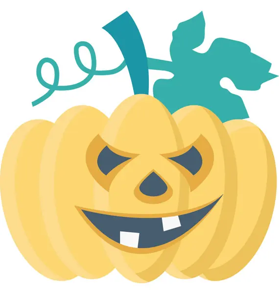 Ícone Vetor Ilustração Isolado Cor Abóbora Halloween —  Vetores de Stock