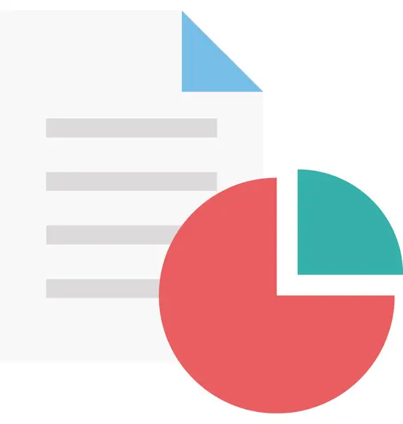 Gráfico Relatório Cor Vetor Isolado Ilustração —  Vetores de Stock