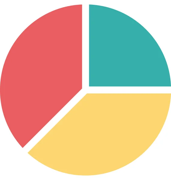Gráfico Pastel Color Vector Ilustración Aislada — Vector de stock