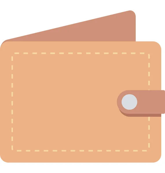 Wallet Colored Illustration Vector Icon — Stock Vector