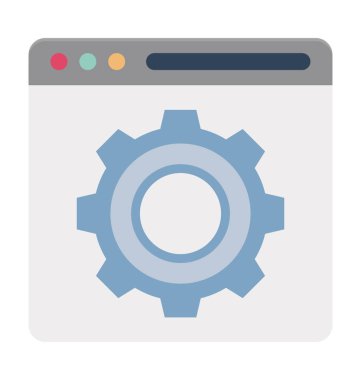 Web ayarı renkli illüstrasyon vektör simgesi