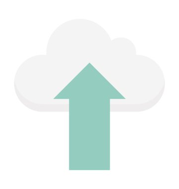 Bulut ağ renkli illüstrasyon vektör simgesi