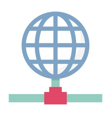 Siber renkli illüstrasyon vektör simgesi