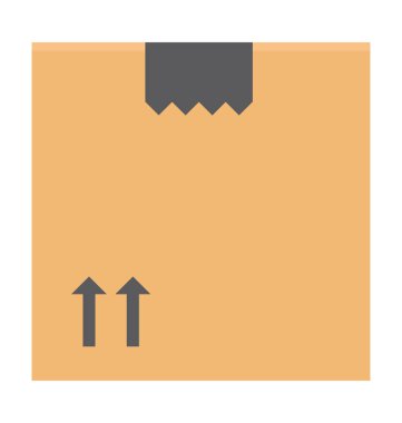 Paket renkli illüstrasyon vektör simgesi